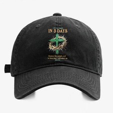 Unisex in 3 Days Easter Dad Hat-Crown of Thorns&Cross John Cap Free Shipping