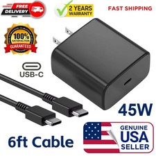 New Samsung Galaxy 45 Watts USB-C Super Fast Charging Wall Charger  6ft Cable