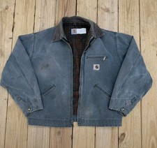 Vintage Carhartt Detroit Jacket J43 HTG Hunter Green Blanket Lined Size XL RARE