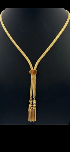 Vintage Monet Pamela Goldtone Bolo Necklace 1960's Book Piece