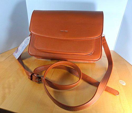 Pixie Mood Cognac Crossbody Bag, Vegan Leather Medium Brand New With Tags