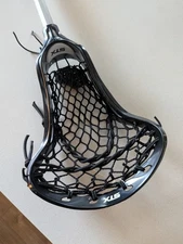 STX Lacrosse Exult 400 Girls Stick with Crux Mesh Pro Pocket, Black (Exult 403)