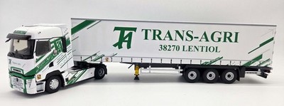ELIGOR - Renault T High 2023 4x2 mit 3-achsigem Planenauflieger (Trans-Agri) ...