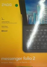 ZAGG Messenger Folio 2Keyboard&Case for Apple iPad 10.2"(Gen 9, 8, 7), iPad Pro