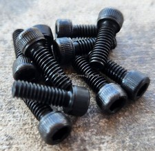 Ten 3/8" 8-32 American Black Hex Cap Screws Tattoo Machine Parts Forward Tattoo