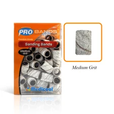 Medicool Zebra Acrylic Sanding Bands White 100 pcs - Medium Grit