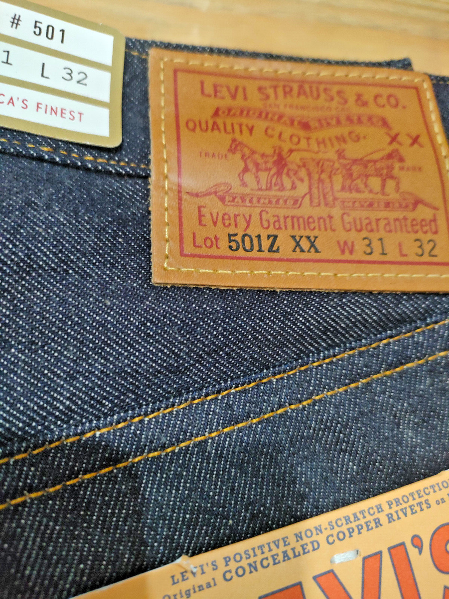 New Levi's Vintage Clothing 501Z XX 1954 Selvedge 31x32 Made in