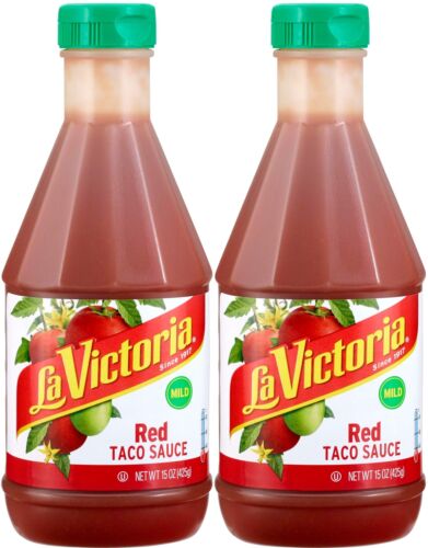 Sauce taco rouge La Victoria douce 15 oz. Pack de 2 - Photo 1/4