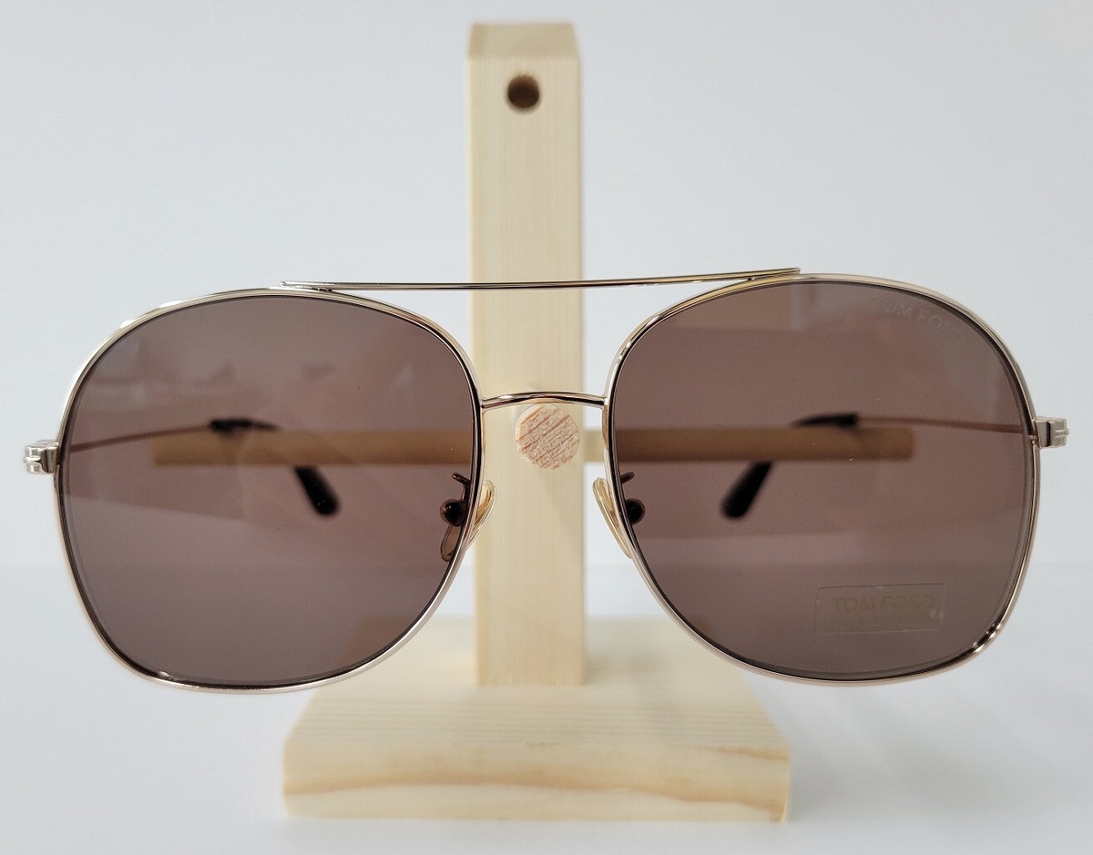 Tom Ford TF-758 Delilah Sunglasses Silver 28E Authentic New 