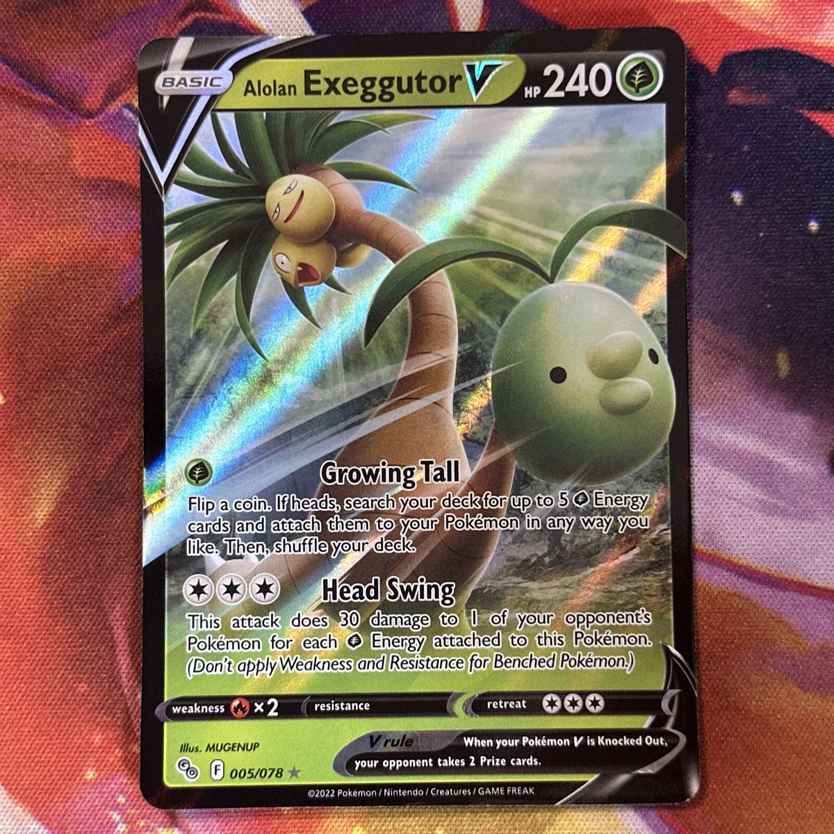 alolan exeggutor v pokemon go card price - SWSH225 Colorless Head Swing This attack does 30 damage to 1 of your opponents Pokmon for each Grass Energy attached to this Pokmon Alolan Exeggutor V Pokemon Go
