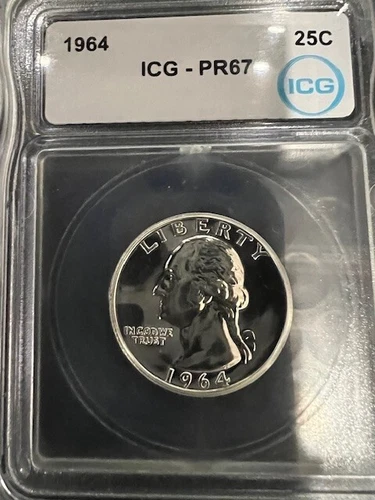 1964 Washington Silver Proof Quarter PCGS PR67! 90% Silver (A52)