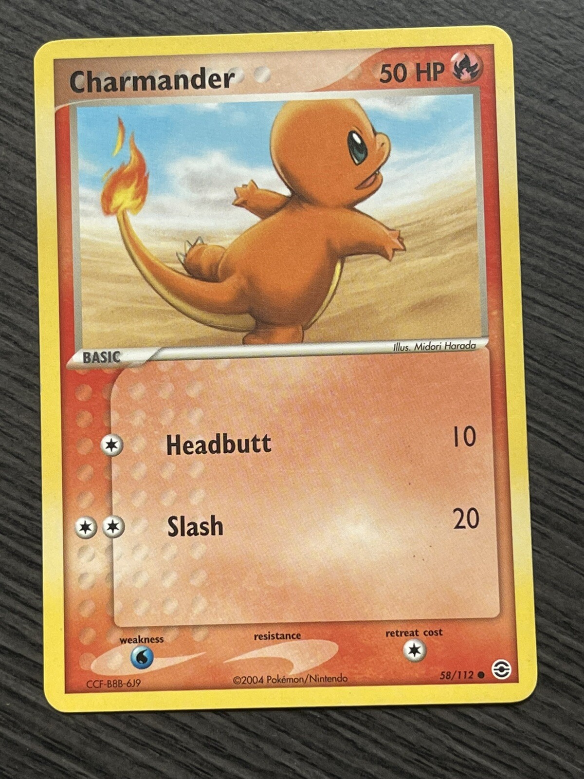 Charmander 58/112 EX Fire Red & Leaf Green Pokemon Card - NM