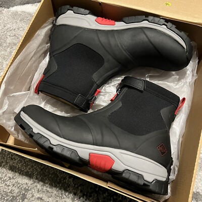 Muck Apex Mid Zip Waterproof Winter Rain Mud Boots Black Red Gray Men Size 14