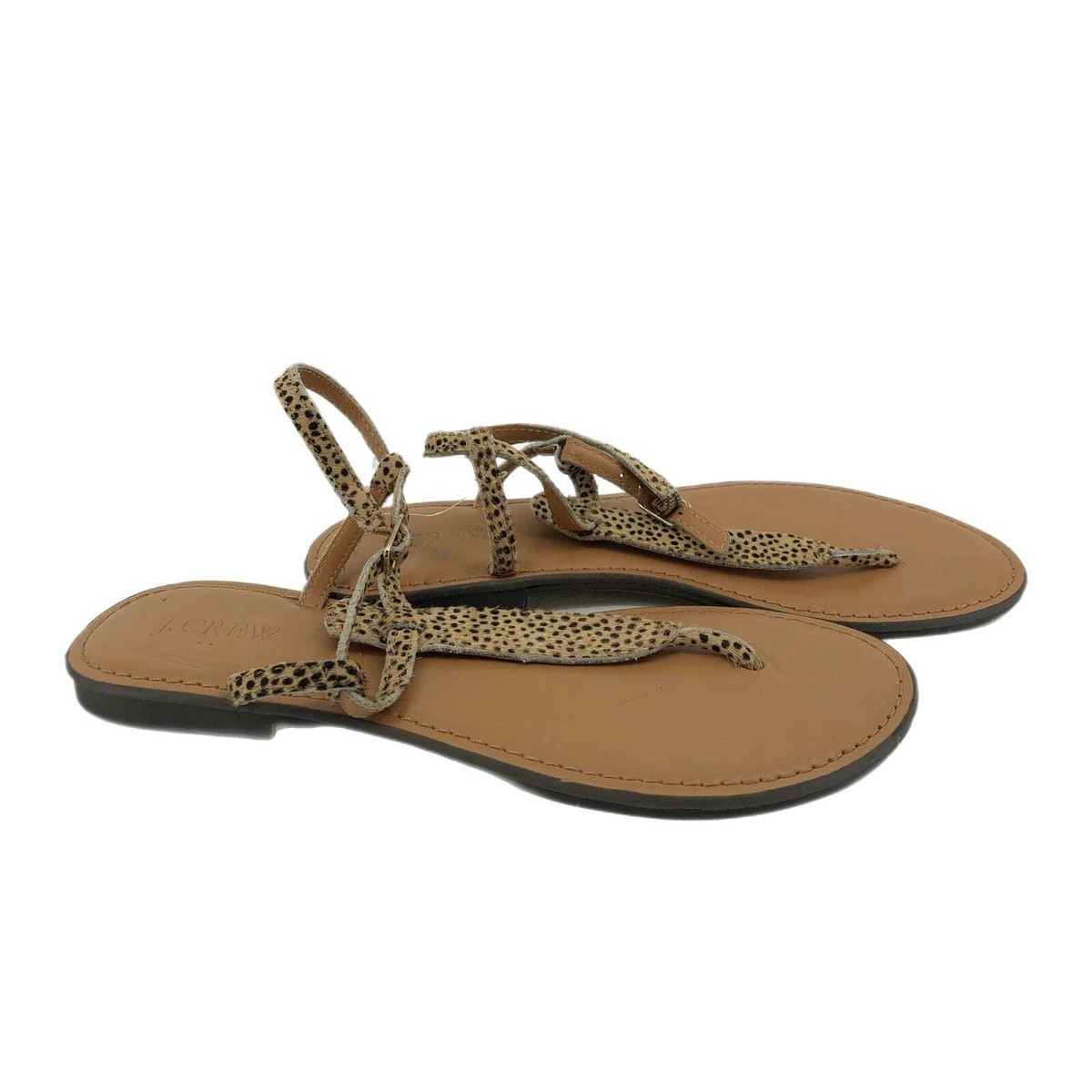 J. Crew Tan Leather Flip Flop Sandals J. CREW Thong Slide Sandal - 6 US – LuxAnthropy main image 4