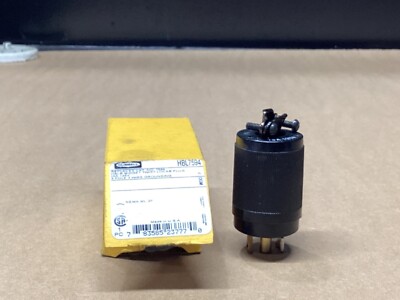HUBBELL HBL7594 TWIST LOCK PLUG NEW OLD STOCK #121L60