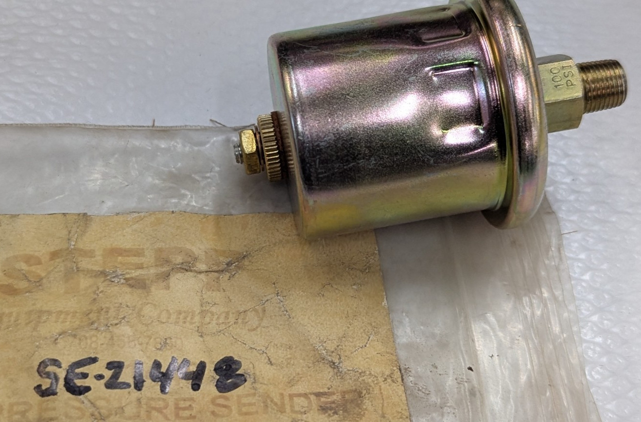 21448 Schwarze Sweeper Oil Pressure Sender Sending Unit  1/8
