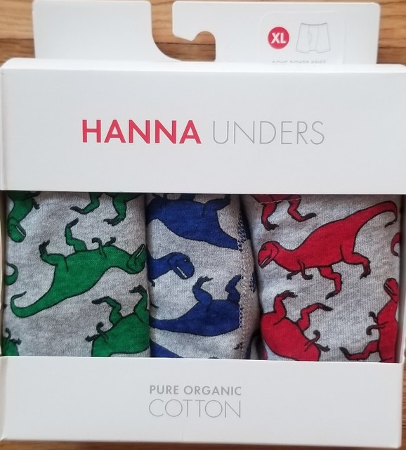 New Hanna Andersson Unders 2 Pack Boxer Briefs Boys Underwear L 10 12 Yr Robot