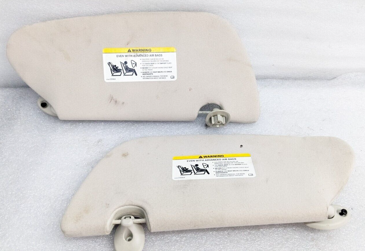 PT Cruiser sunvisors PAIR Left Right sun visors CREAM 0110 lighted