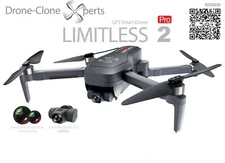 Drone X Pro LIMITLESS 2 GPS 4KUHD 5G WiFi Dual Camera Quadcopter RTH Follow Me