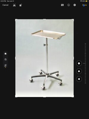 BRANDT  Mayo Instrument Stand-Dual Position - 5 Casters