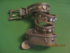 Vintage PUNK Metal Mesh Silvertone Heavy Size 32 Belt