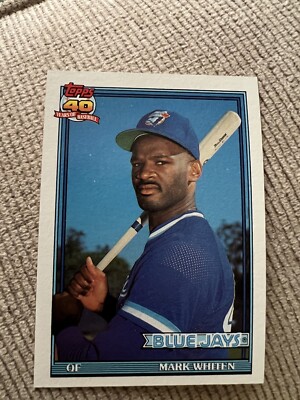 Mark Whiten 1991 Topps Error Card Hand Inside Border fresh out of the box