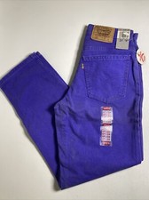 Vintage Levis 550 Jeans Purple 27x28 Student Fit NWT Made in the USA
