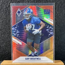 Gary Brightwell Rookie RC Fire Burst 2021 Panini Phoenix Card no. 188 NY Giants