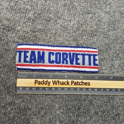 Vintage Team Corvette Patch Chevrolet Chevy Blue
