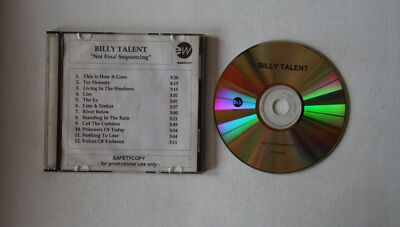 Billy Talent Billy Talent - Not Final Sequencing EU CDR 2003 Rare CD-Acetate