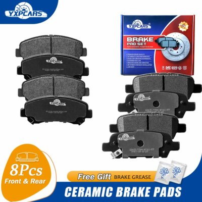 Front & Rear Ceramic Brake Pads For 2008 - 2013 Nissan Rogue