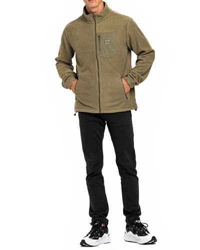 Fila - Men's Fleece Jacket Regular Fit Stand up Collar - Paxton Olive Green - Picture 3 of 3