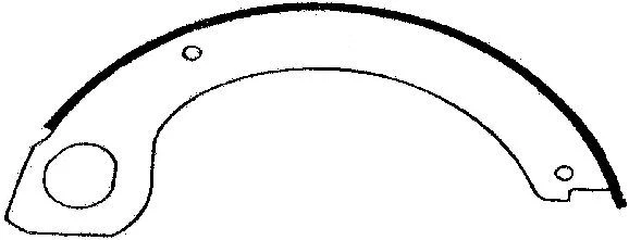 Sapata de freio de estacionamento rebitada compatível com 83-90 GMC C5000 - Imagem 4 de 4