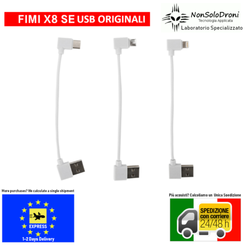 Cavi originali Xiaomi Fimi X8 SE e 2020 USB B (Android) - C - IPhone Controller - Foto 1 di 4
