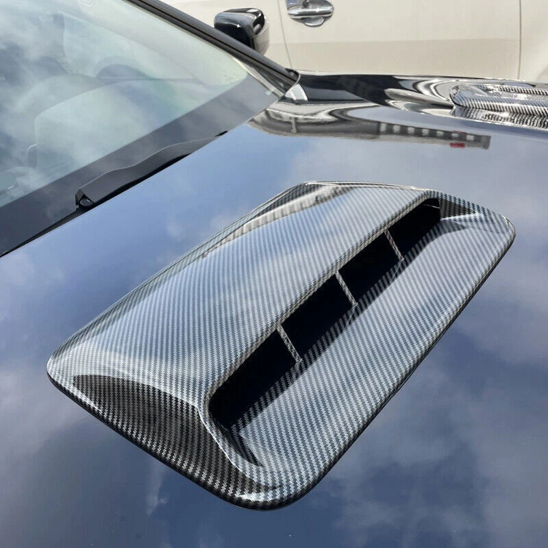 3 PIEZAS Fibra de Carbono Decoración de Automóvil Entrada de Flujo de Aire Campana Ventilación Cubierta Borde Foto 3 de 4