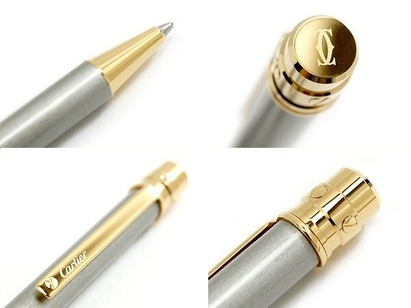 CARTIER OP000380 SANTOS DE CARTIER BALLPOINT PEN Gold Silver w
