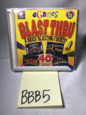BLAST THRU JEWEL CASE (PC)! E GAMES! 40 LEVELS!! FREE SHIPPING! BBB5!