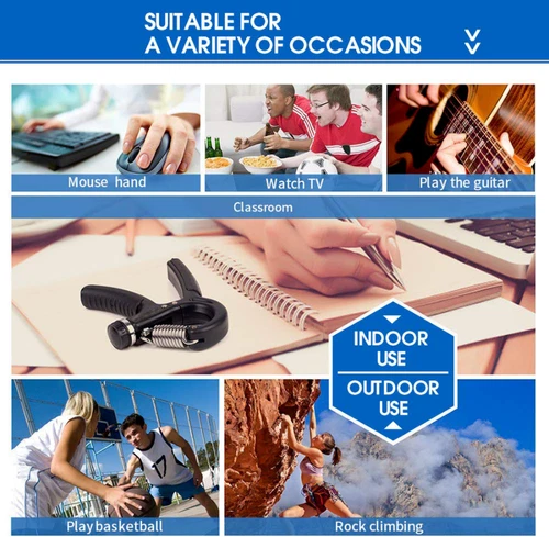 Hand Grip Strength Power Trainer Gripper Strengthener Adjustable Gym Exerciser - Picture 10 of 13