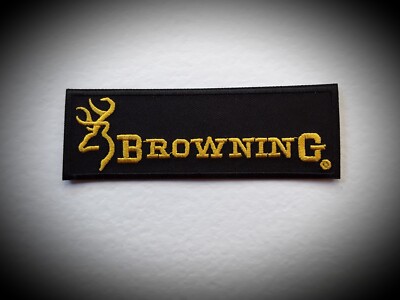 BROWNING GUNS SHOOTING CARP FLYGAME SEA COURSE FISHING SPORT EMBROIDERED PATCH 