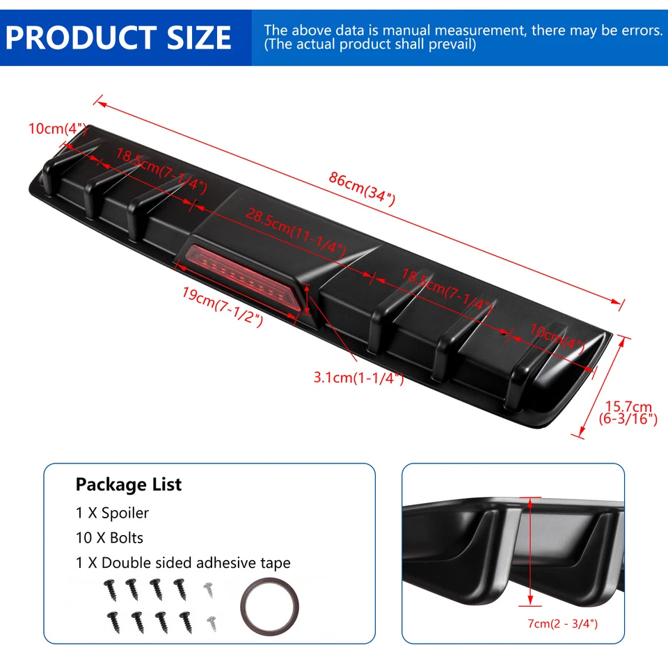 For Honda Accord Sport Sedan Rear Bumper Diffuser Lip Spoiler Splitter Body Kit — 第 2/4 张图片