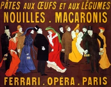 PATES NOUILLES MACARONIS PARIS FOOD CAPPIELLO VINTAGE POSTER REPRO FREE S/H