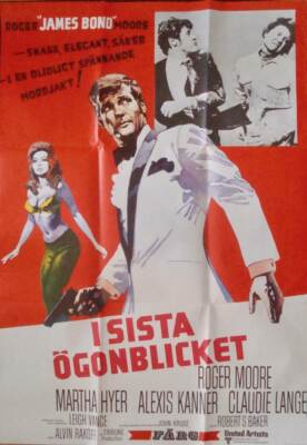 CROSSPLOT Swedish movie poster ROGER MOORE JAMES BOND 1970 27x40 | eBay
