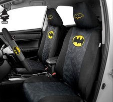 For Bmw Batman Car Seat Cover Set W Embroidered Headrest Steering Cover