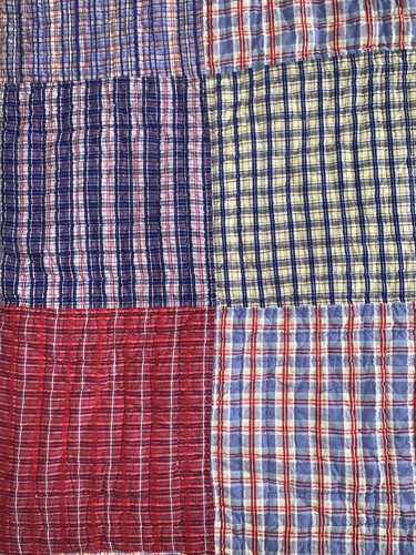 Pottery Barn Kids Patchwork Plaid Multicolor Twin Reversible Quilt & 1 Sham - Picture 7 of 12