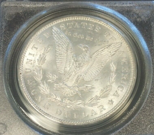 1880-S MORGAN SILVER $1 PCGS MS65 LOSA VERDE Y ETIQUETA ANTIGUA HERENCIA (2030) - Imagen 5 de 5