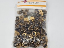 Bulk VTG Zims Gold Gold-Dust Cat Eyes 18mm Plastic Safety Amigurumi Craft Doll