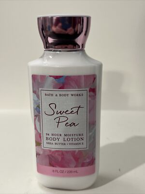 Bath & Body Works Sweet Pea 24 Hr Moisturizer Body Shea Butter Vit E Lotion 8 Oz