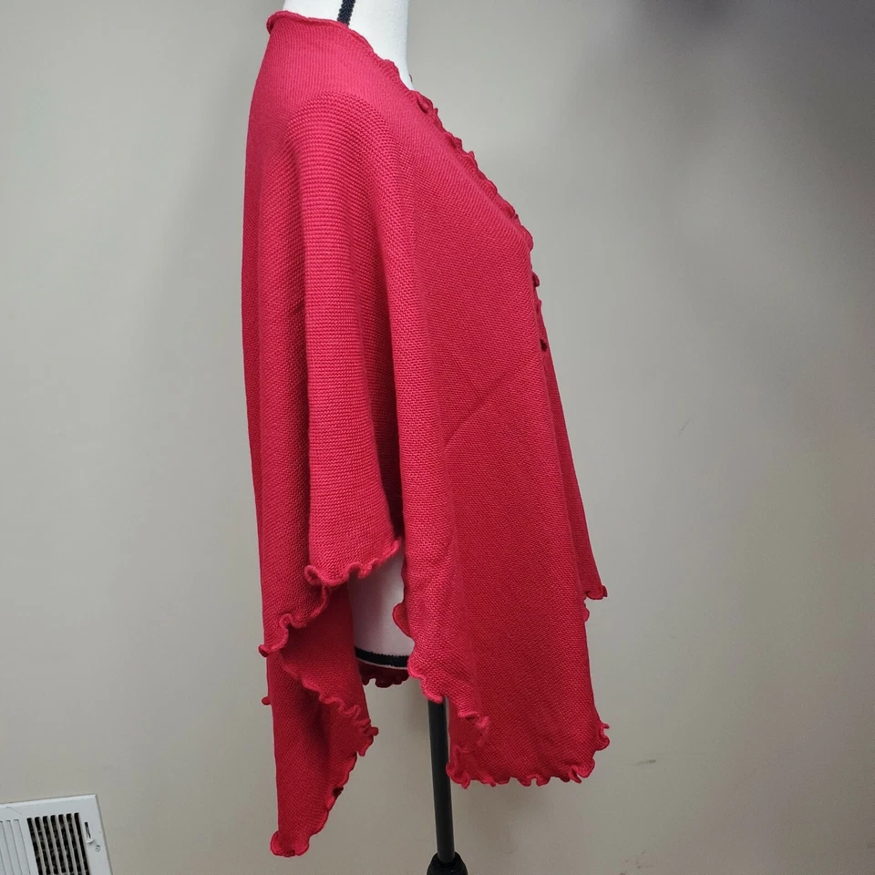 Шерстяной пончо из смеси альпаки красный женский плащ плащ безымянные производители  - Изображение 3 из 4