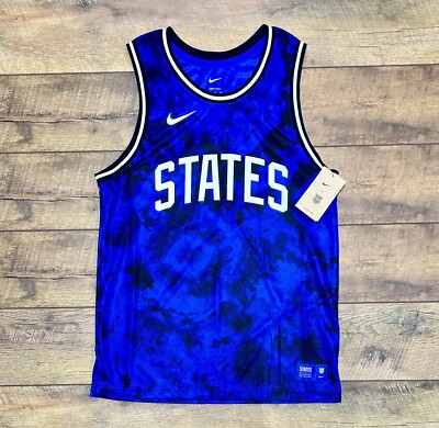 Nike USA National Soccer Team Basketball Jersey Blue Black  DN1134-452 Men's XXL