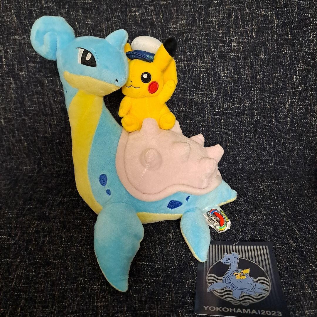 Pokemon WCS 2023 Yokohama Lapras Pikachu Plush Doll Japan | eBay